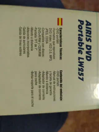DVD Portátil AIRIS LW257