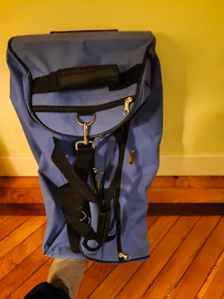 Maleta blanda troley azul