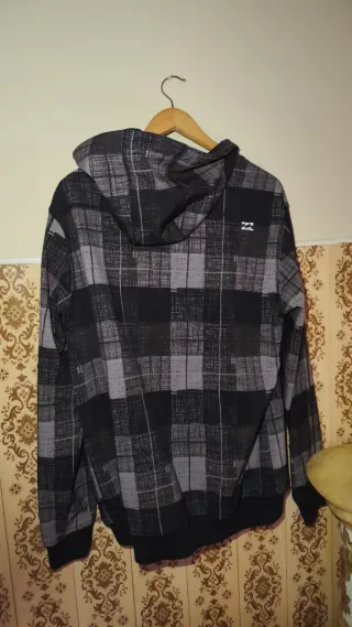 Chaqueta Billabong Cuadros Negro Gris