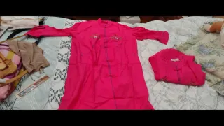 Conjunto pijama y bata rosa