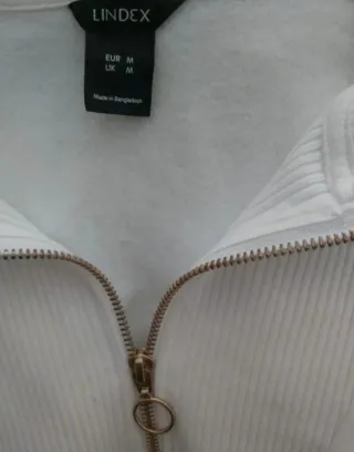 Jersey blanco cremallera