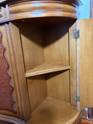 Mueble recibidor vintage madera y mármol