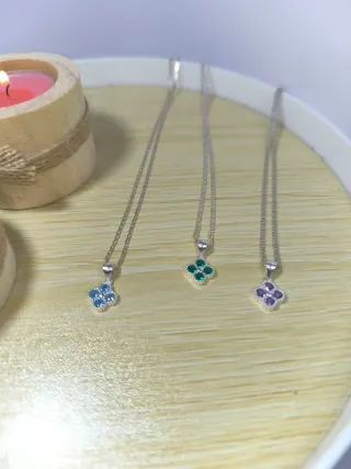 Collar Plata 925 con Piedra Azul