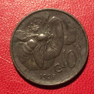 Quattro monete da 10 centesimi "Ape" del Regno