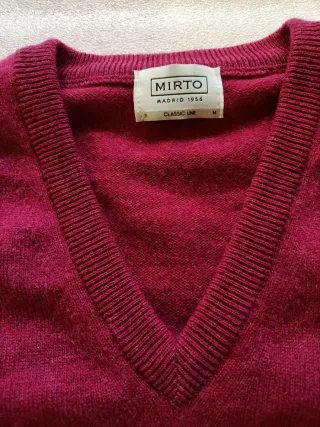 Jersey Mirto 100% lana lambswool M rosa frambuesa