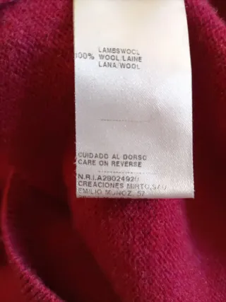 Jersey Mirto 100% lana lambswool M rosa frambuesa