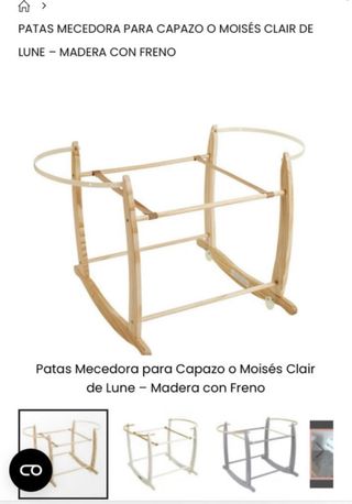 Moisés para bebé tejido 75x28x24 cm