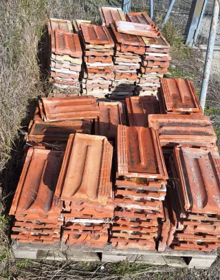 Teja plana cerámica