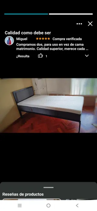 Estructura de cama y somier negro/gris