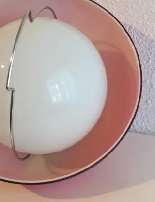 Lámpara Techo Retro Roja Transparente