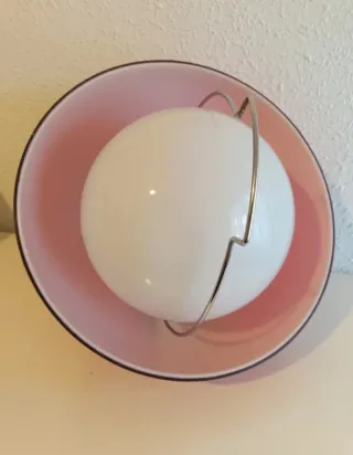 Lámpara Techo Retro Roja Transparente