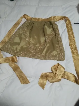 Delantal Fallera Dorado Indumentaria Valenciana