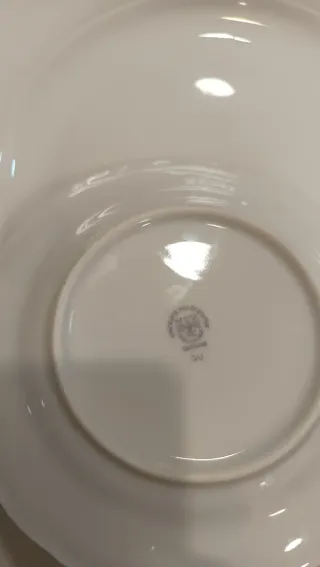 Vajilla Bohemia Porcelana Fina Oro Blanco