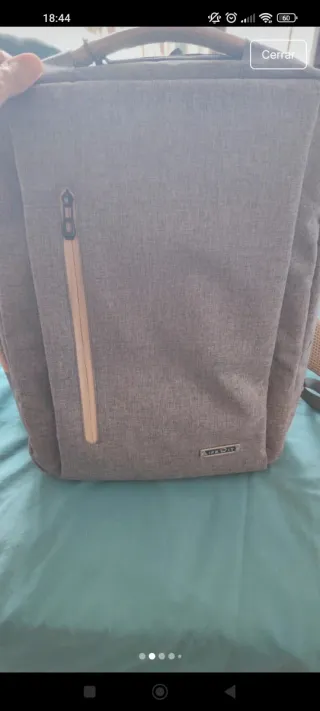 Maletín/Mochila Portátil Grande Gris