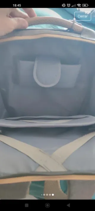 Maletín/Mochila Portátil Grande Gris