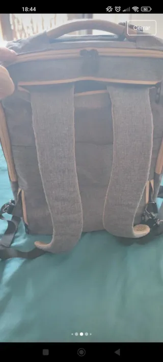 Maletín/Mochila Portátil Grande Gris