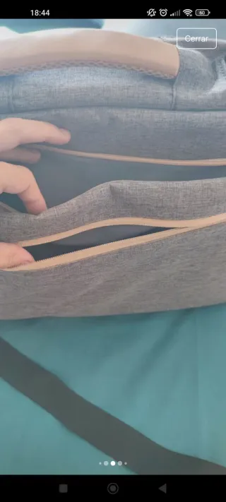 Maletín/Mochila Portátil Grande Gris