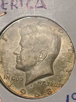 Moneda Medio Dólar 1968