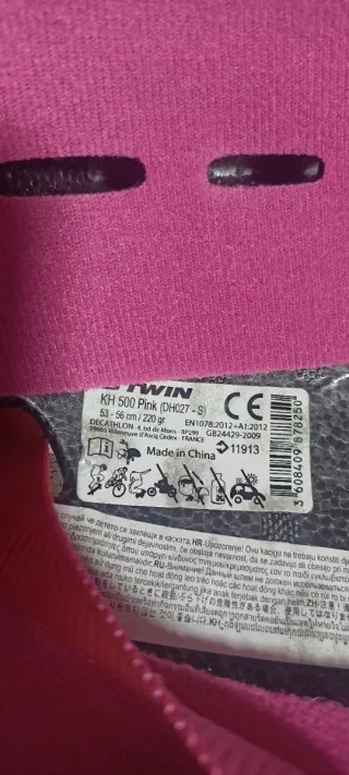 Casco Bicicleta Rosa Talla 53-56 cm