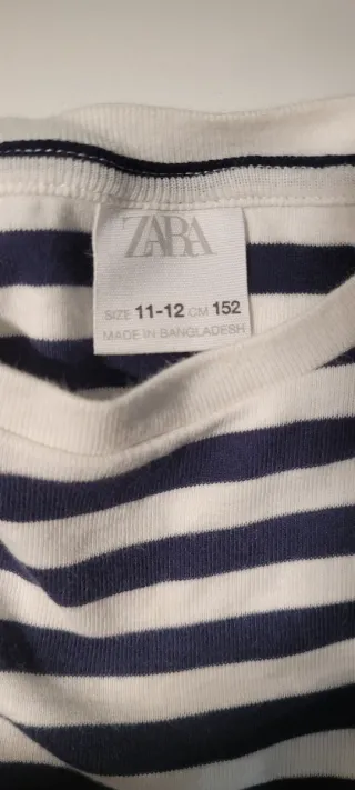 Camiseta Zara Rayas Azul y Blanco