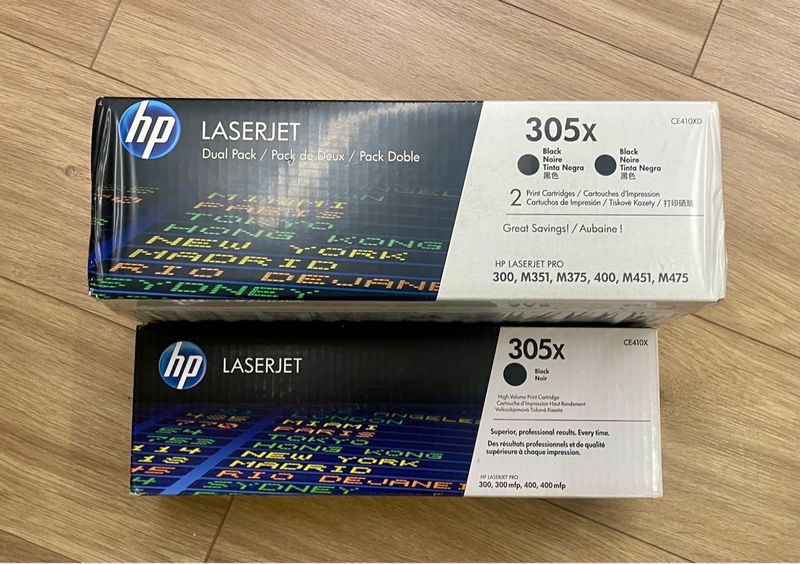 3 Cartuchos Tóner HP 305X CE410X Originales