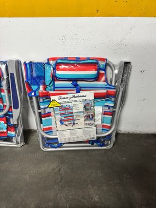 Silla Playa Tommy Bahama tipo Mochila, con bols