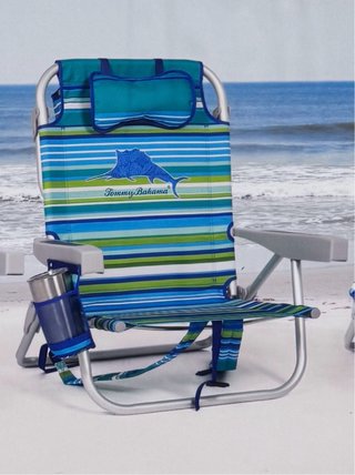 Silla Playa Tommy Bahama tipo Mochila, con bols