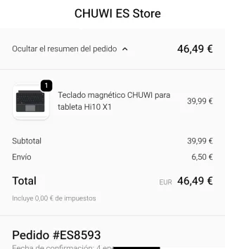 Teclado Chuwi Hi10 X1