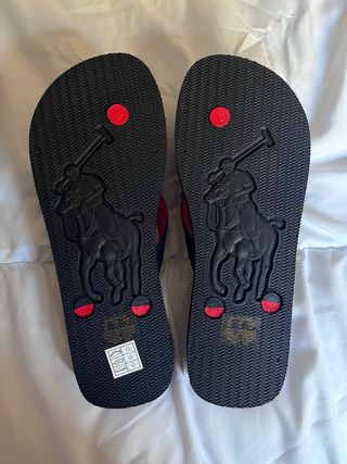 Chanclas Polo Ralph Lauren Talla 37 Negro/Rojo