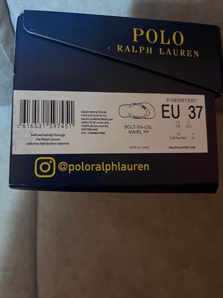 Chanclas Polo Ralph Lauren Talla 37 Negro/Rojo