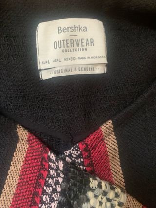 Cárdigan Print Bershka Fleco Negro