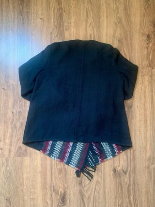 Cárdigan Print Bershka Fleco Negro