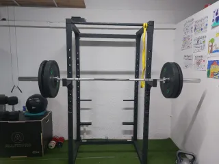 Barra Olímpica con discos