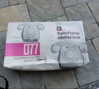 Coppia Telefoni Elettrici Vintage 077 Grigi marcaG