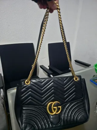 Borsa Gucci Marmont Nero Dorato Originale