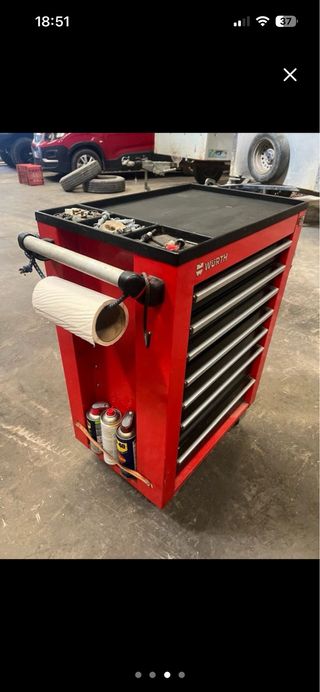 Carro de herramientas Wurth rojo