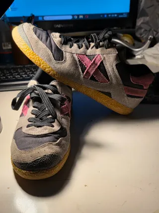 Deportivas Munich Talla 40 Gris/Rosa