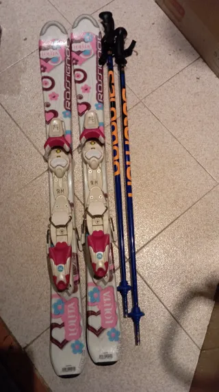 Esquís Rossignol Lolita 100cm con Bastones