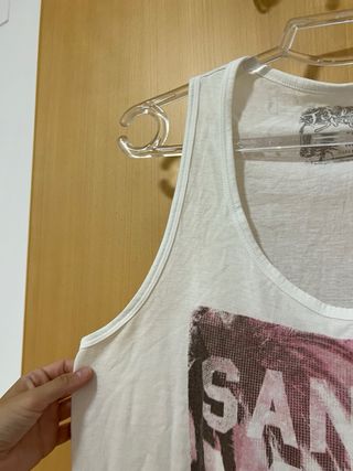 Camiseta tirantes blanca Bershka