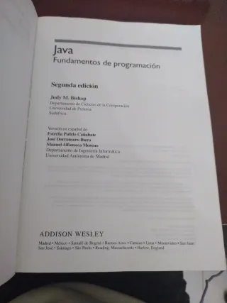 Java fundamentos de programación - Judy Bishop