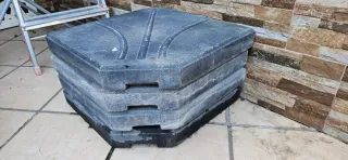 4 bases de hormigón pesadas para sombrilla