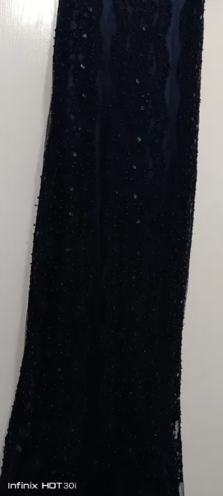 Abito da cerimonia blu con paillettes