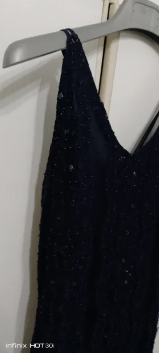 Abito da cerimonia blu con paillettes