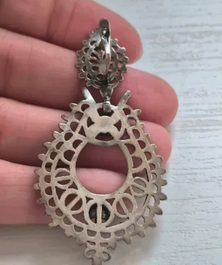 Pendientes de Plata Labrados Hecho a Mano