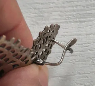 Pendientes de Plata Labrados Hecho a Mano