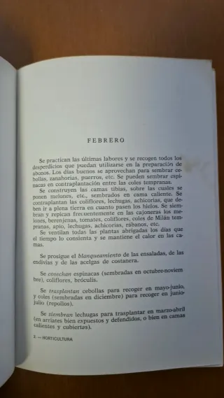 Libro Calendario del Horticultor