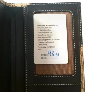 Cartera Piel Puntotres