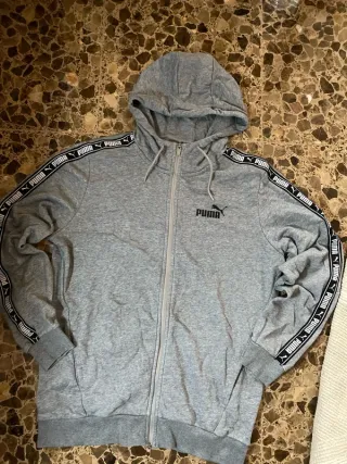 Sudadera Puma con cremallera gris