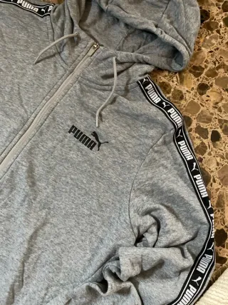 Sudadera Puma con cremallera gris