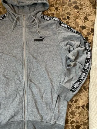 Sudadera Puma con cremallera gris